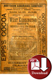Kellys Directory of  West Kensington, Hammersmith, Shepherd's Bush & Fulham, 1898-9 (Digital Download)
