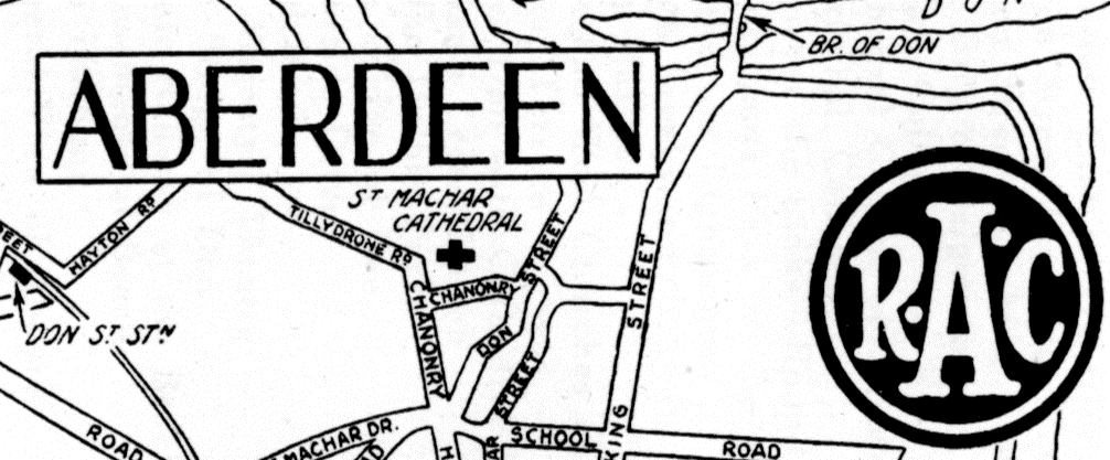 Aberdeen RAC Street Map 1934 (Digital Download)