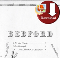 Map of Bedfordshire 1862 (Digiital Download)