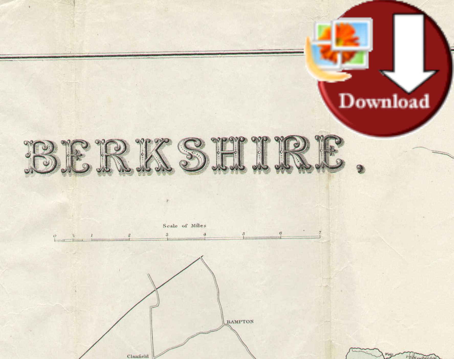 Map of Berkshire 1920 (Digital Download)