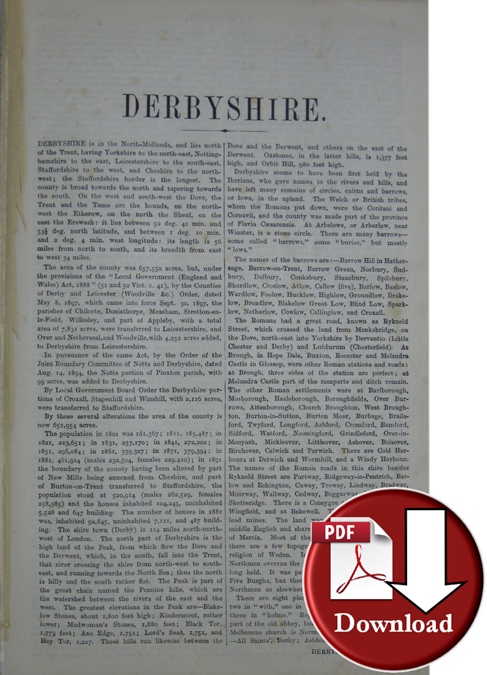 Kelly's Directory of Derbyshire 1900 (Digital Download)