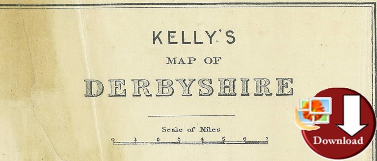 Map of Derbyshire 1891 (Digital Download)