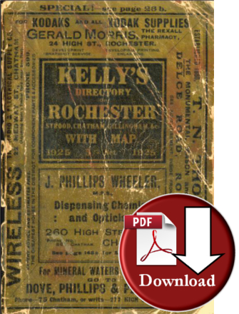 Kelly’s Directory of Rochester, Strood, Chatham, Gillingham &c, 1925 (Digital Download)