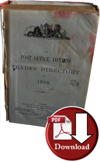 Kelly's Post Office London Trades Directory 1906 (Digital Download)