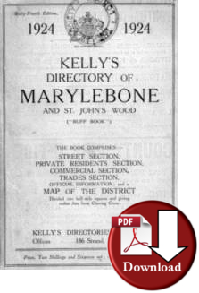 Kelly’s Directory of Marylebone & St. John's Wood, 1924 (Digital Download)