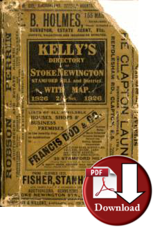 Kelly's Directory of Stoke Newington, Stamford Hill &c 1926 (Digital Download)