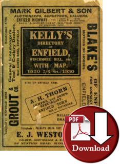 Kelly’s Directory of Enfield, Winchmore Hill etc, 1930 (Digital Download)