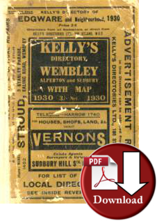 Kellys Directory of Wembley, Alperton & Sudbury, 1930 (Digital Download)