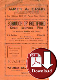 Borough of Romford Street Reference Plan, ca 1938 (Digital Download)