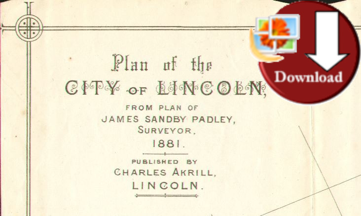 Map of Lincoln 1881 (Digital Download)