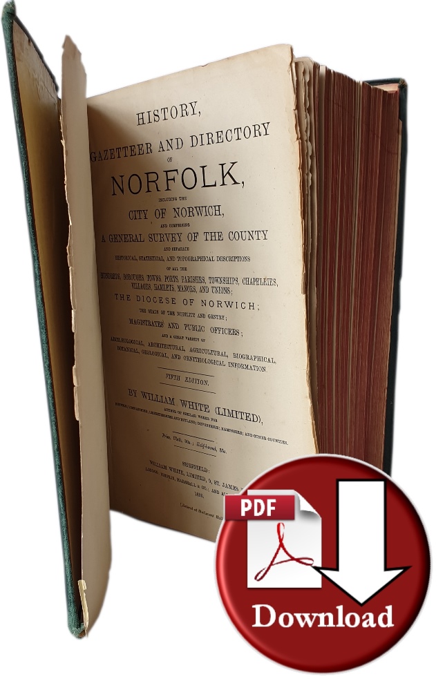 William White's History & Directory of Norfolk 1890 (Digital Download)