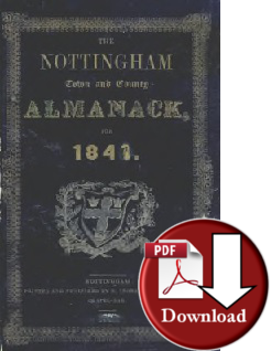 Nottingham Town and County Almanack for 1841 (Digital Download)