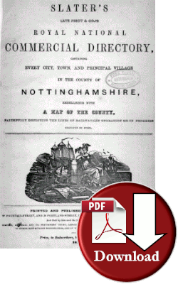 Slater's Royal National Commercial Directory of Nottinghamshire 1857 (Digital Download)