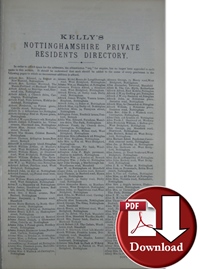 Kelly's Directory of Nottinghamshire 1900 (Digital Download)