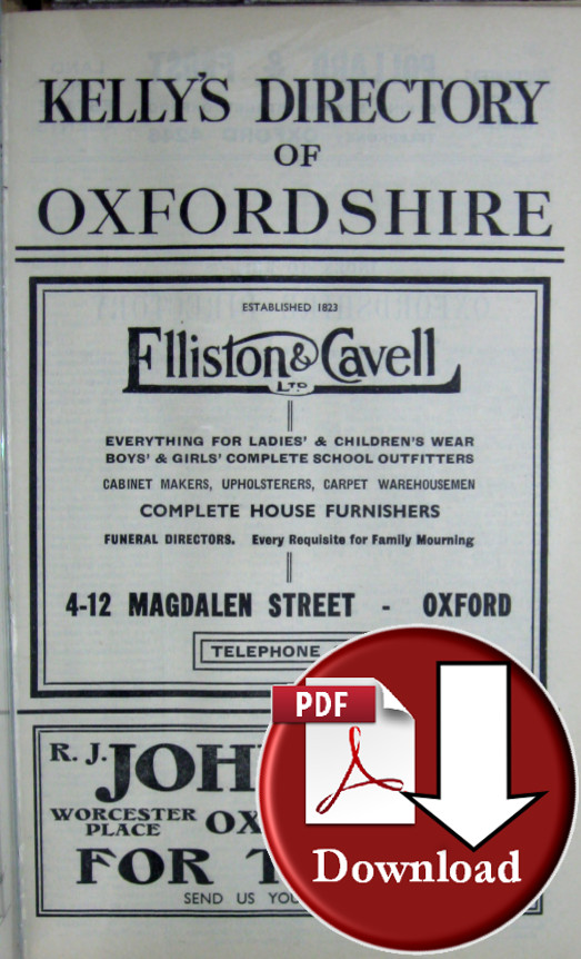 Kelly's Directory of Oxfordshire 1935 (Digital Download)