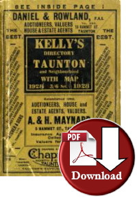 Kelly’s Directory of Taunton and Neighbourhood 1928 (Digital Download)