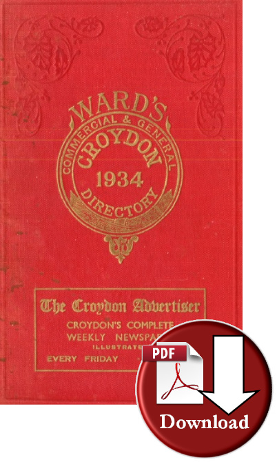 Ward's Commercial & General Croydon Directory 1934 (Digital Download)