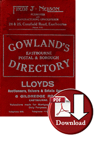 Gowland’s Eastbourne Postal & Borough Directory 1922 (Digital Download)