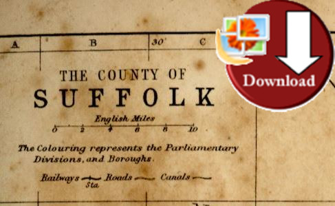 Map of Suffolk 1898 (Digital Download)