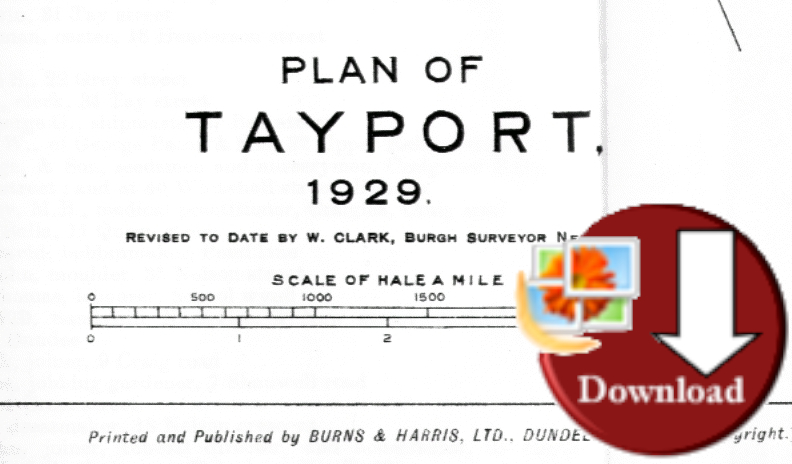 Map of Tayport 1929 (Digital Download)