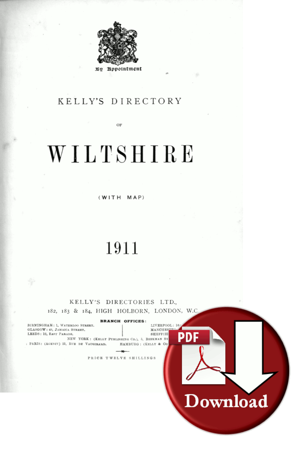 Kelly's Directory of Wiltshire 1911 (Digital Download)